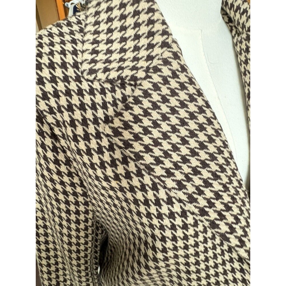 DAZY Women's Houndstooth Blazer Jacket Beige Brown Check Size S Small Preppy - Picture 4 of 5